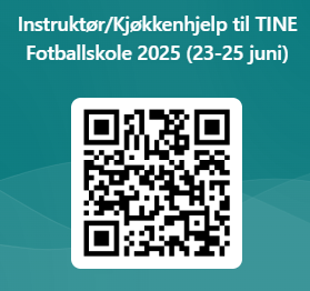 Tine Fotballskole 2025 QR kode kjøkkenhjelp