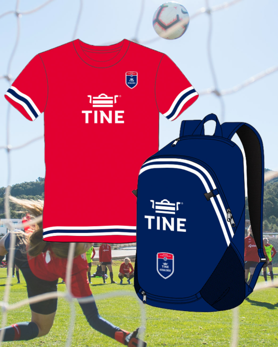 Tine Fotballskole 2025 T-skjorte og sekk